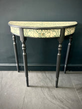 Load image into Gallery viewer, Half Moon Console Table decoupaged in classic William Morris Brer Rabbit