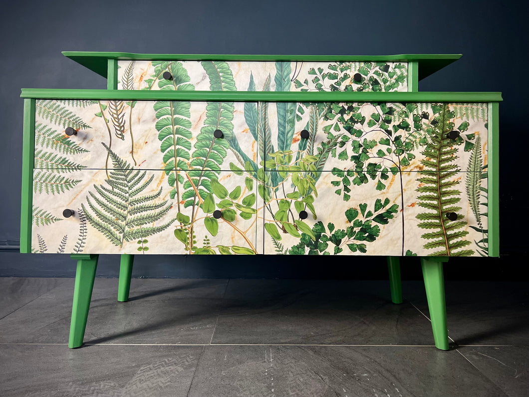 Fresh Botanical Mid Century Compact Sideboard / TV unit